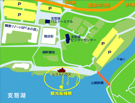 Parking lot information (detailed map around the pier)